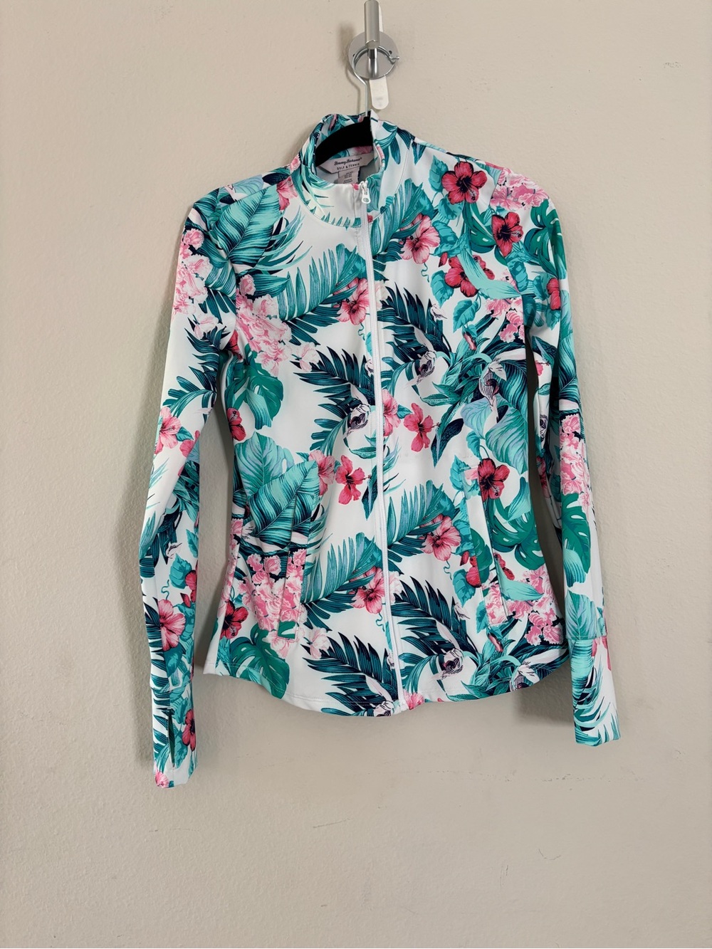 Tommy Bahama Golf Tennis Women XS Tropical Floral Full Zip Jacket